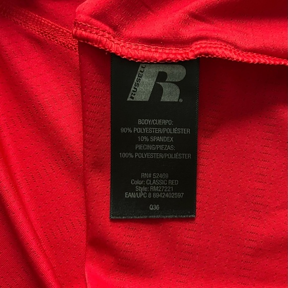 Russell Athletic Dri-Power 360 Training Tee Red Men’s XL NWOT - Picture 10 of 11